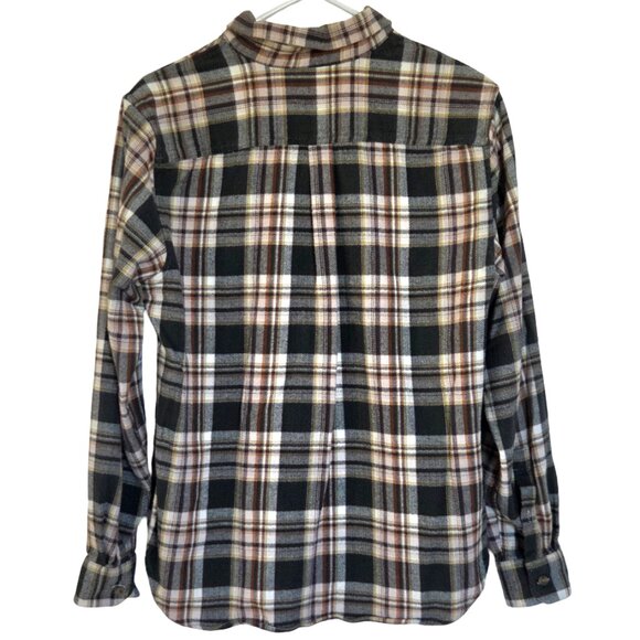 Eddie Bauer Men M Plaid Flannel Shirt Button Down Long Sleeve Cabincore Cottage - Picture 3 of 11